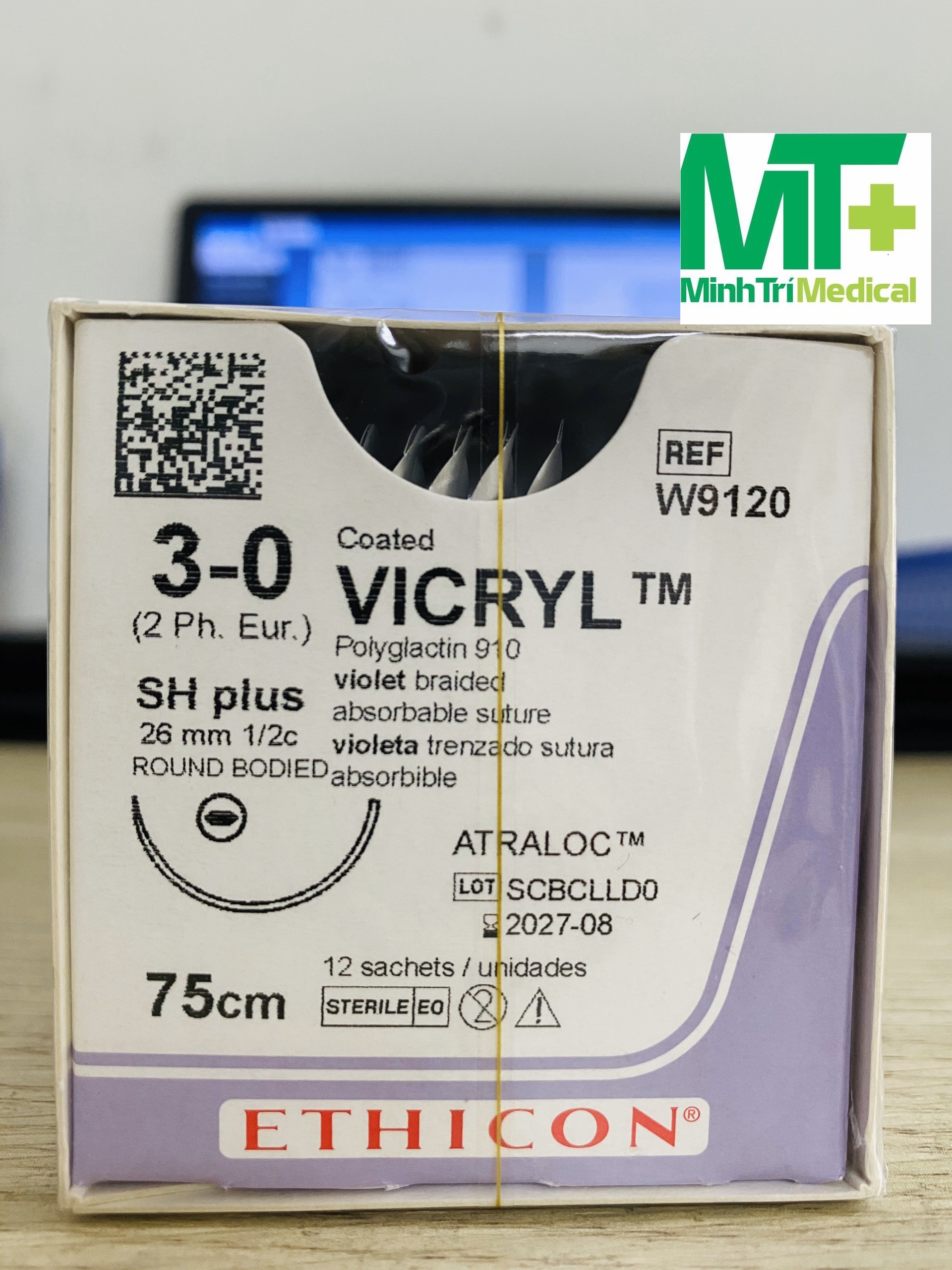 Chỉ phẫu thuật vicryl 3/0 w9120