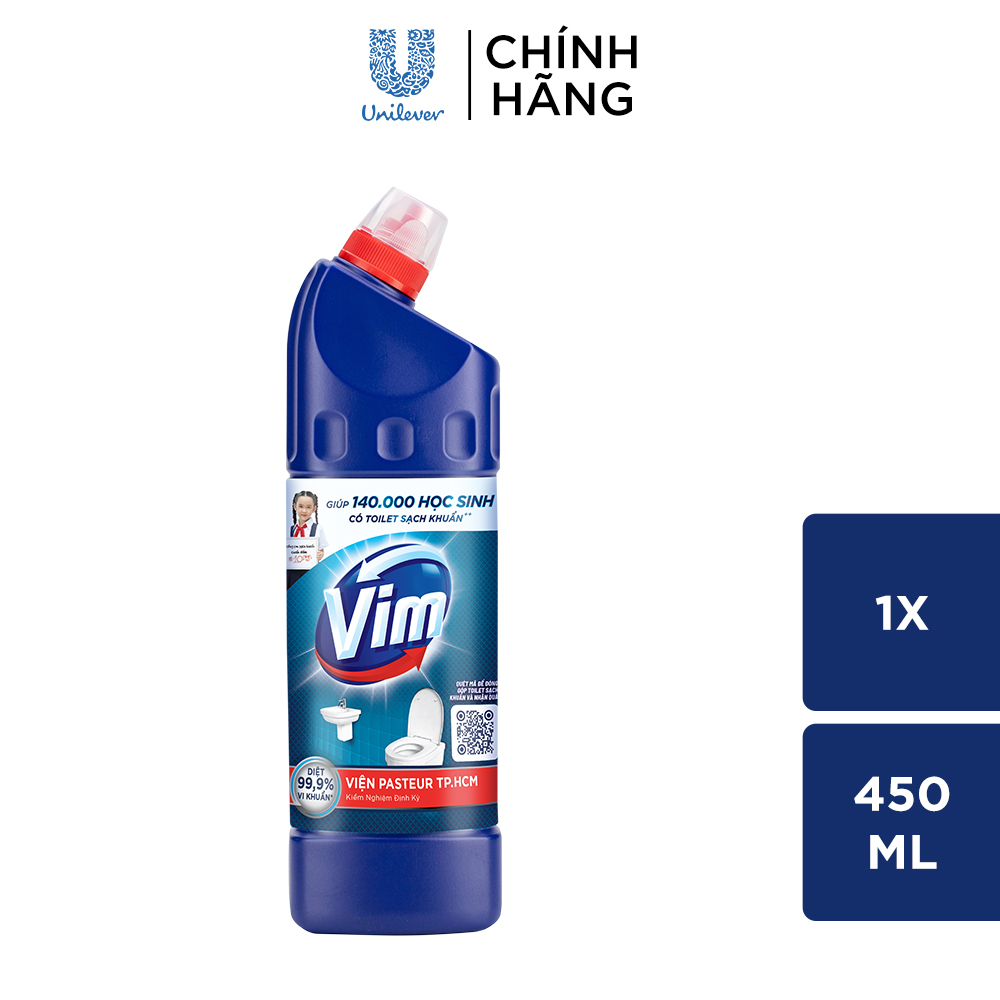 - combo 2 chất tẩy bồn cầu vim diệt khuẩn 450ml/chai