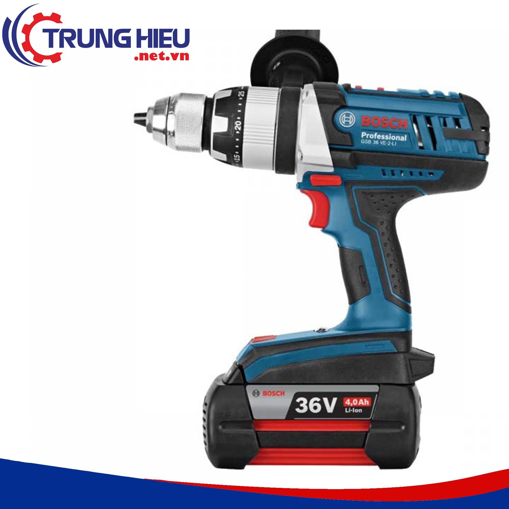 Máy khoan động lực dùng pin Bosch GSB 36-VE-2-LI