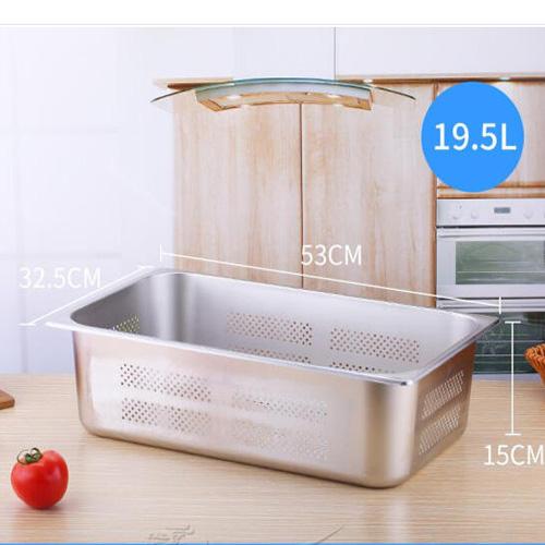 Khay inox buffet có đục lỗ GN 1/1 cao 150mm