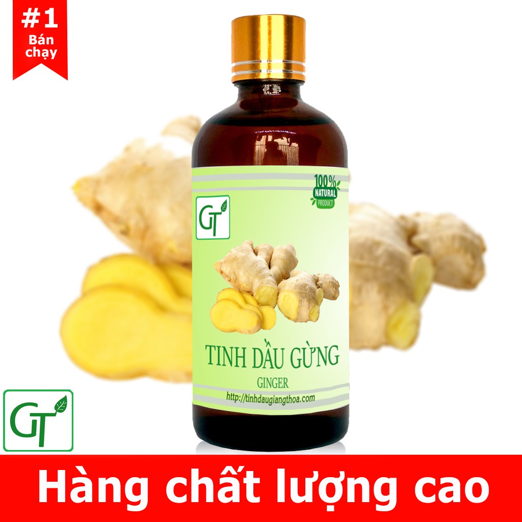 Tinh dầu Gừng GT 100% Nguyên Chất - Chai 10-100ml - Massage body, Xông Hơi, Giảm Mỡ, Giảm Béo Hiệu Quả