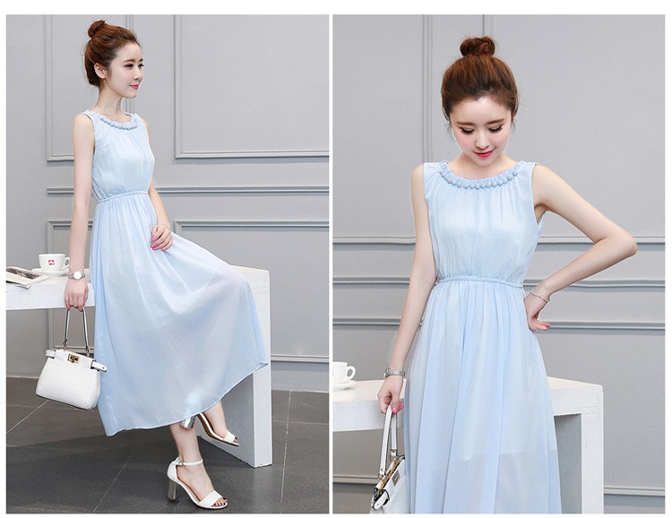 Váy xèo dáng dài chun eo xinh xắn