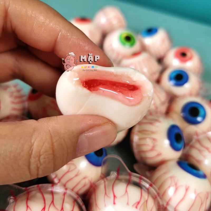 Kẹo Dẻo Con Mắt Nhân Mứt Trái Cây Thái Lan Trolli Pop Eyes
