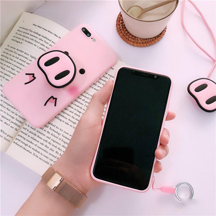 Ốp lưng mũi heo iPhone 5/5s, 6/6s, 6/6s plus, 7/8, 7/8 plus, X/Xs