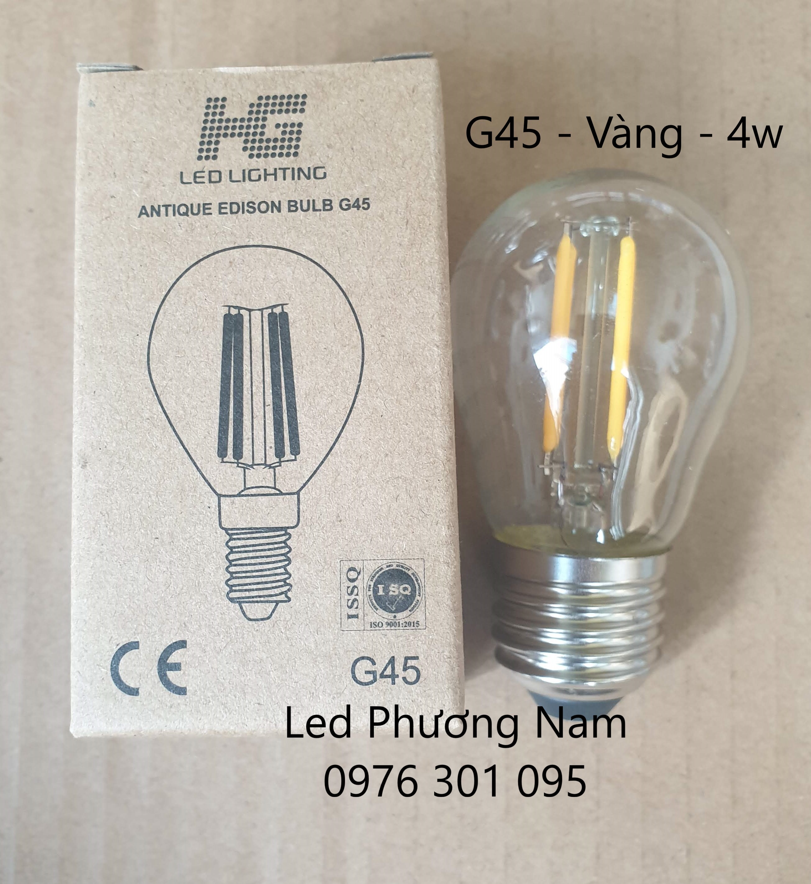 [Combo 2] Edison G45 Led Light Bulb [Imitation Incandescent] Common E27 Tail Light Bulb