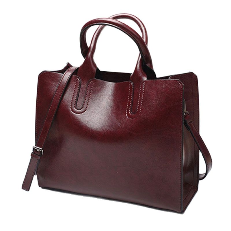 JIVIVIL Women's solid color large capacity high quality PU messenger bag shoulder bag