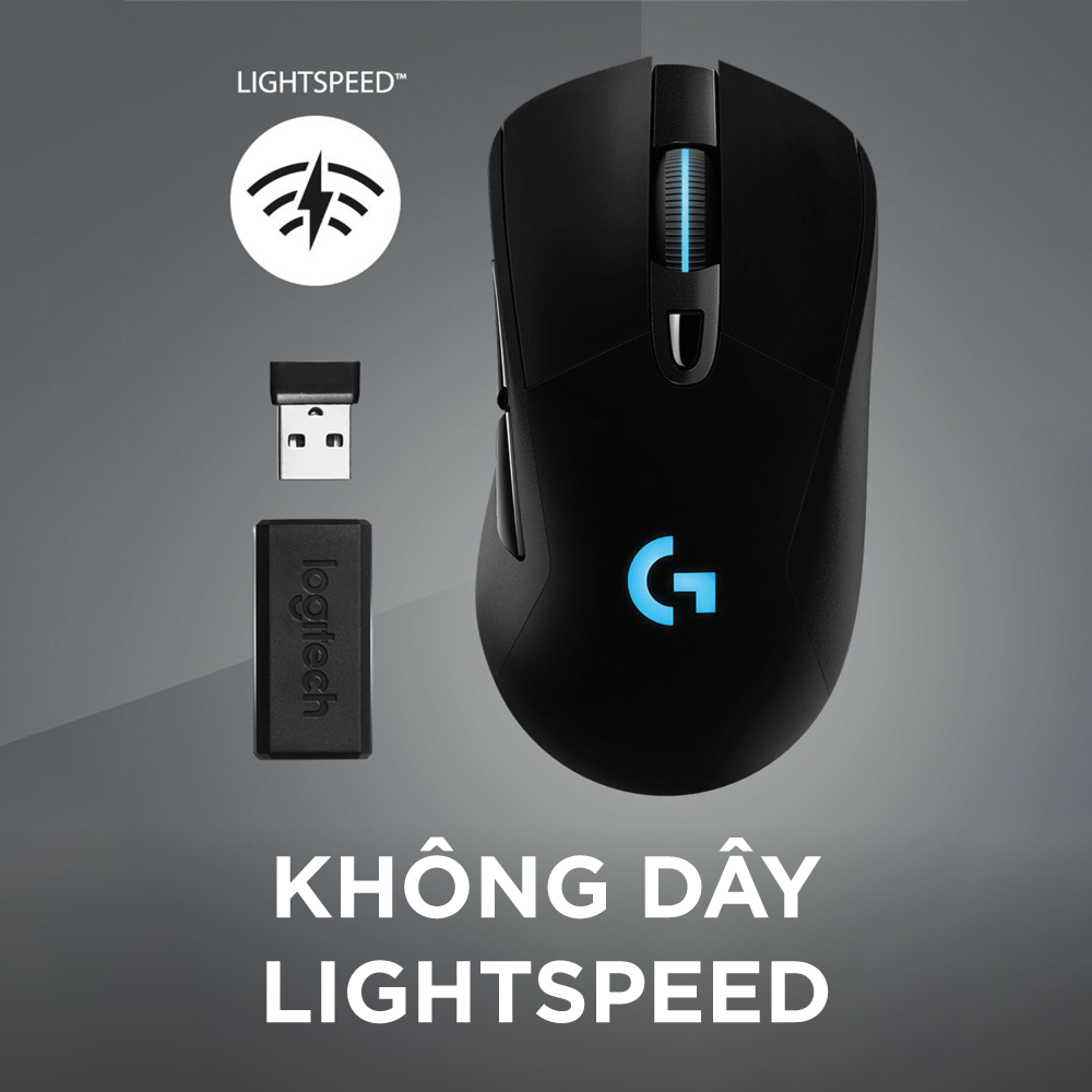 Lightspeed RGB Logitech G703 Hero wireless gaming mouse - Hero 25k sensor, PowerPlay compatible