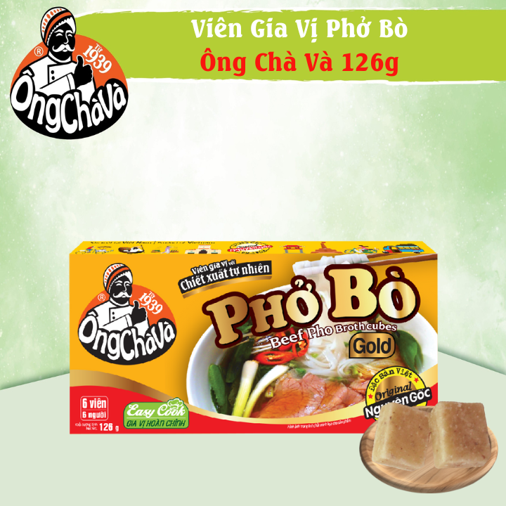 Ong Cha Va Beef Pho Broth cubes 126g
