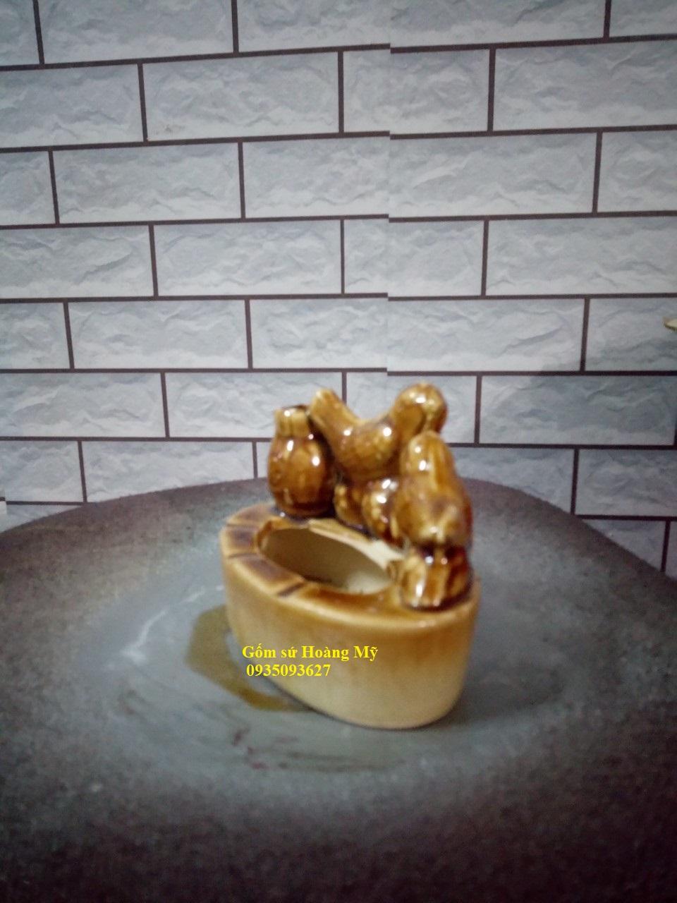 [HCM]Gạt tàn thuốc xưa chim bằng gốm 2 cái