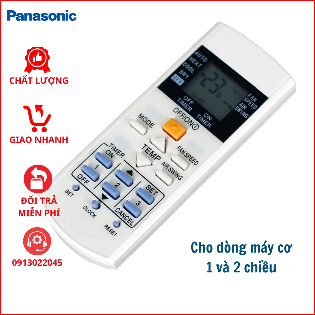 Điều khiển cho máy lạnh Panasonic 1 chiều (Cơ).
