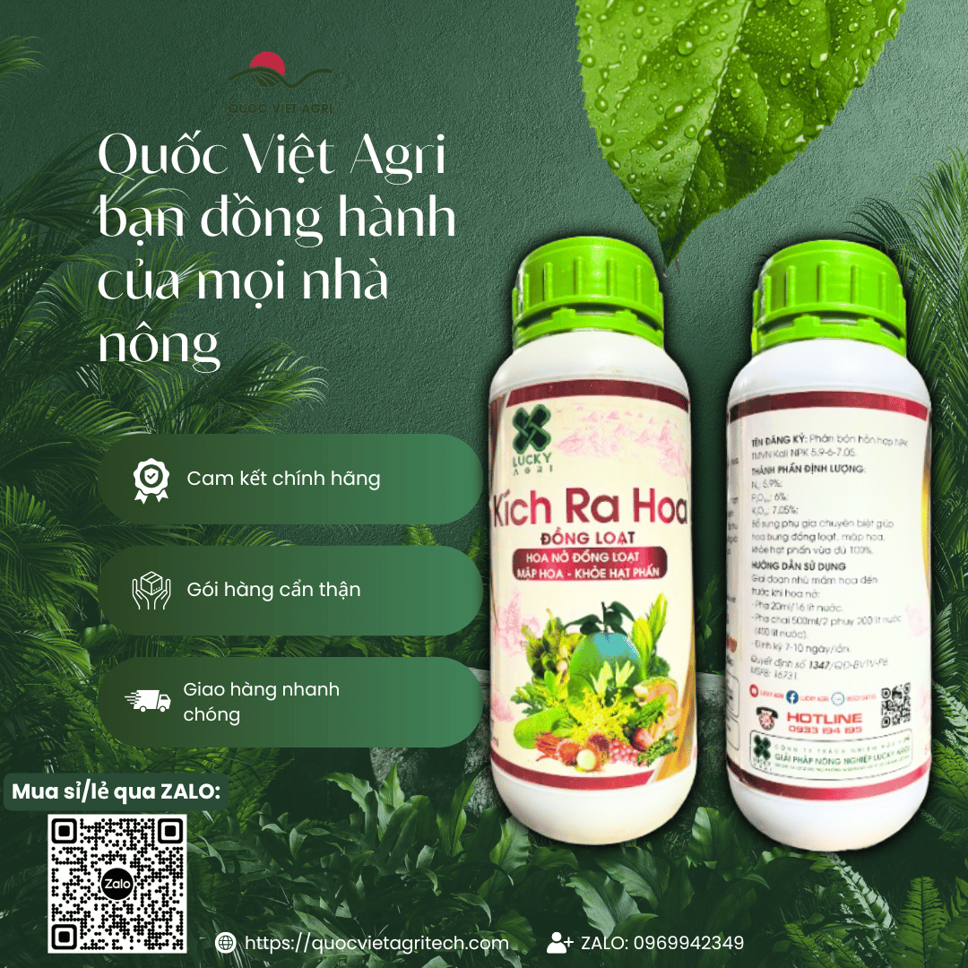 Phân bón lá NPK KÍCH RA HOA ĐỒNG LOẠT (chai 500ml) - Mập hoa, Khoẻ hạt phấn