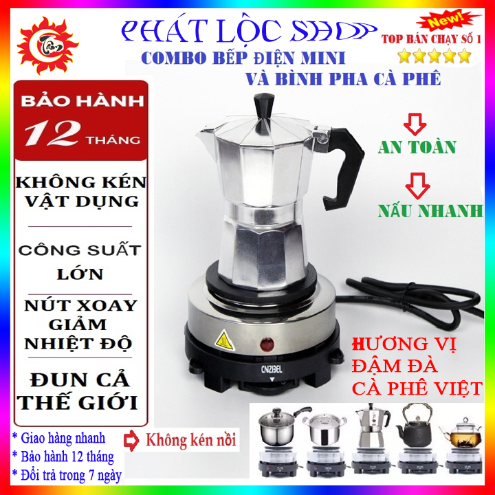 Ấm pha cà phê Moka Express 3TZ (3 cup), bình pha cà phê kiểu Ý