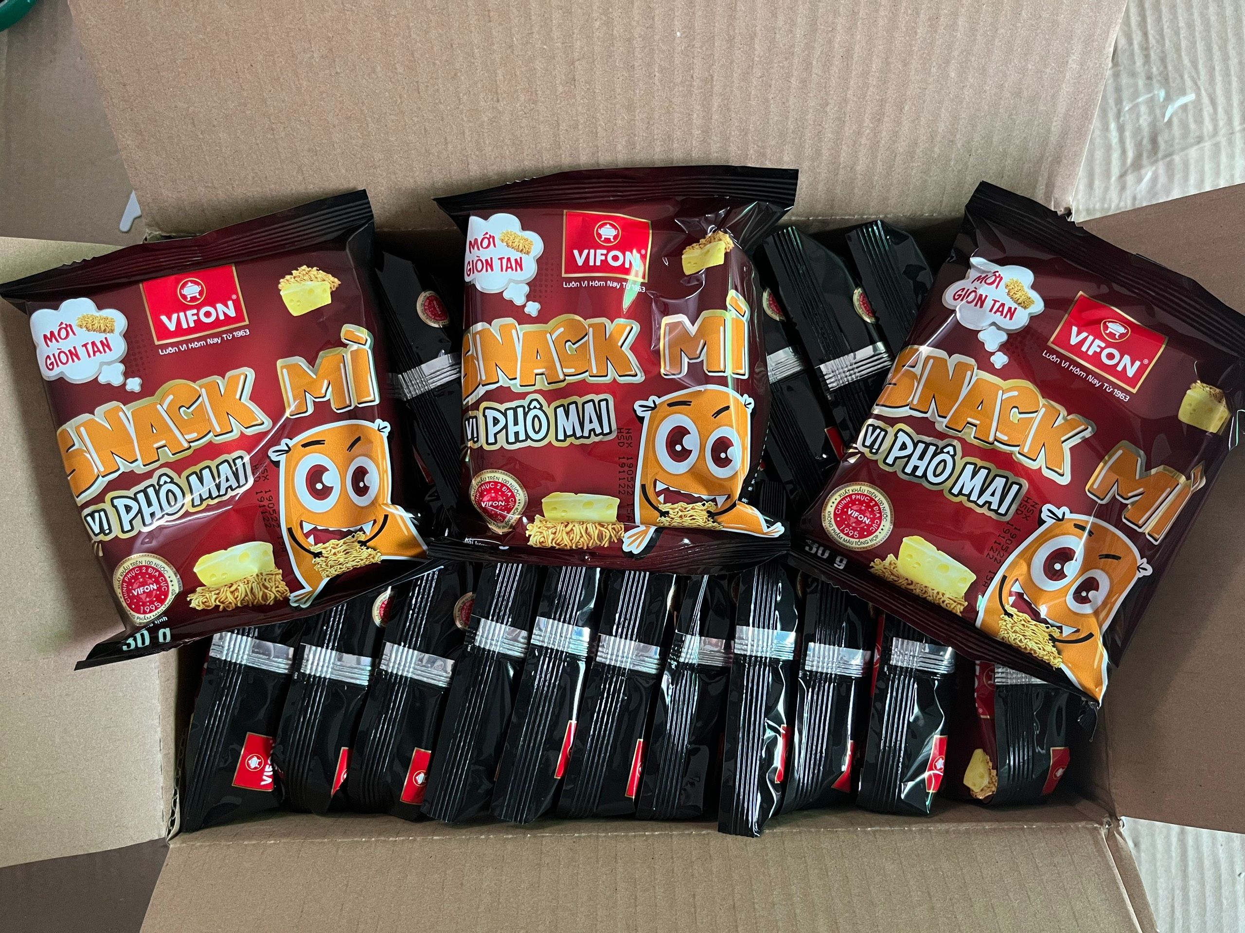 12 gói Snack mì vị phô mai Vifon