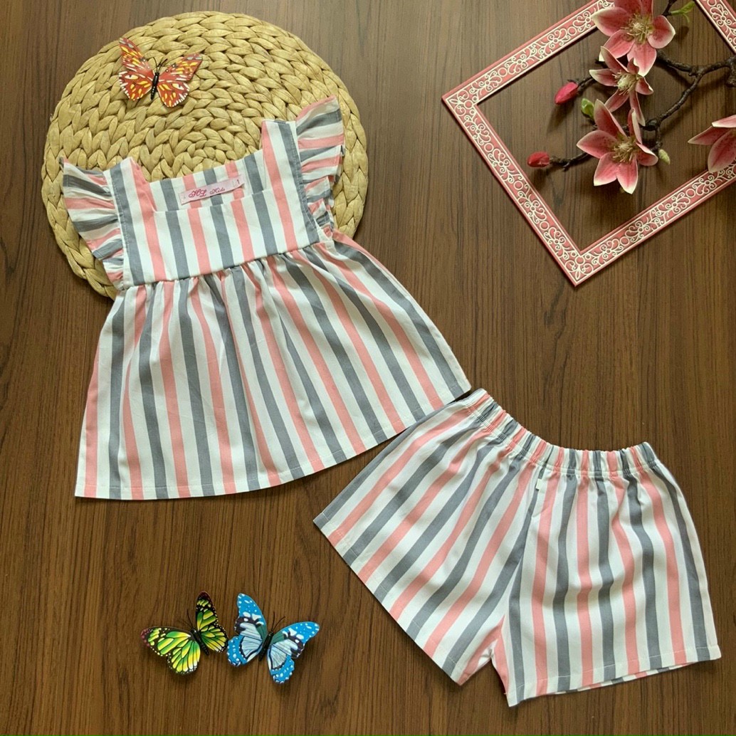 Bộ Kate lụa Thái Cao cấp cho bé gái size 10kg đên 35kg