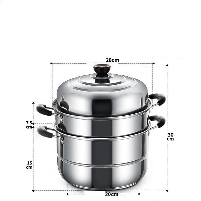 NỒI XỬNG HẤP INOX 3 TẦNG - 28CM