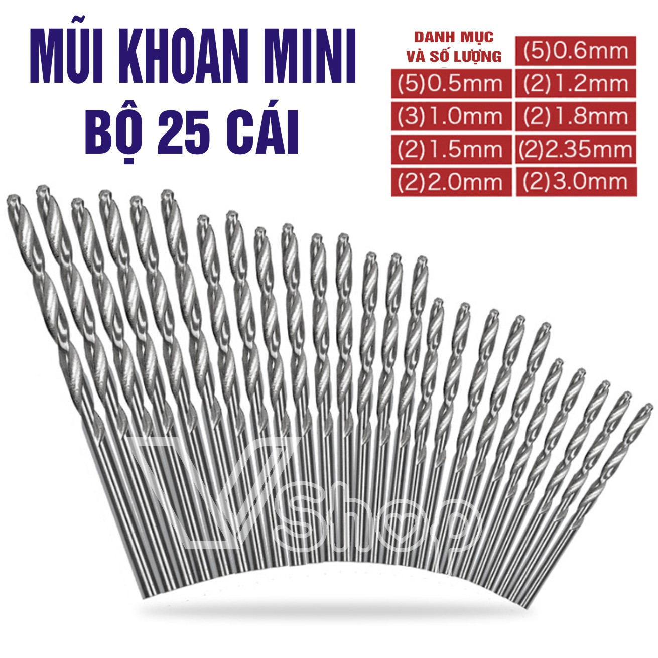 Bộ mũi  khoan mini 25 cái