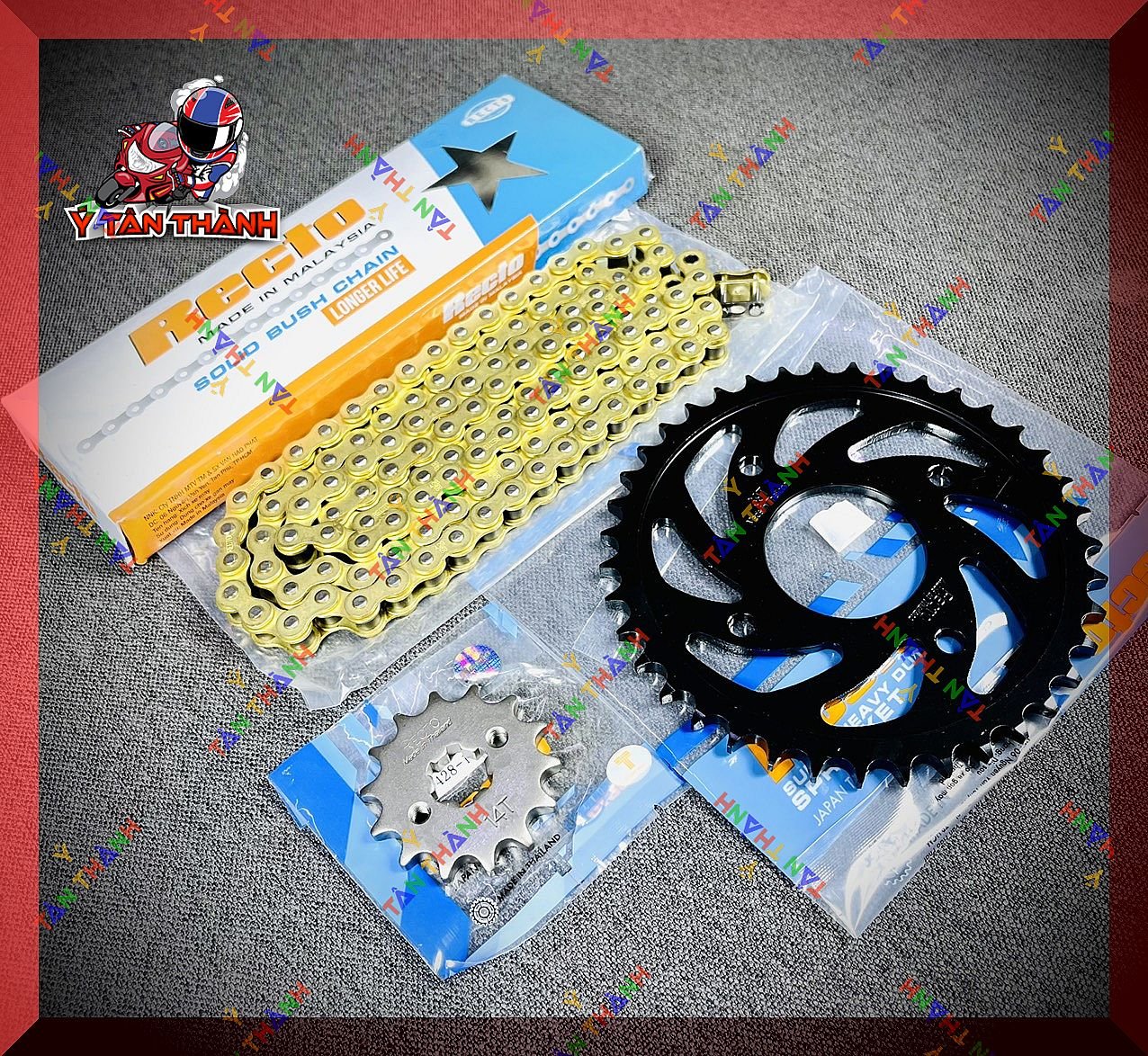 Bộ nhông sên đĩa Recto Satria,Rader Fi đủ size đĩa MS15