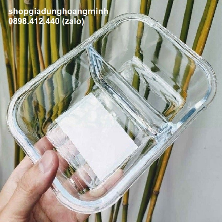 [HCM]hộp đựng cơm lock&lock chia 2 ngăn - hộp đựng cơm