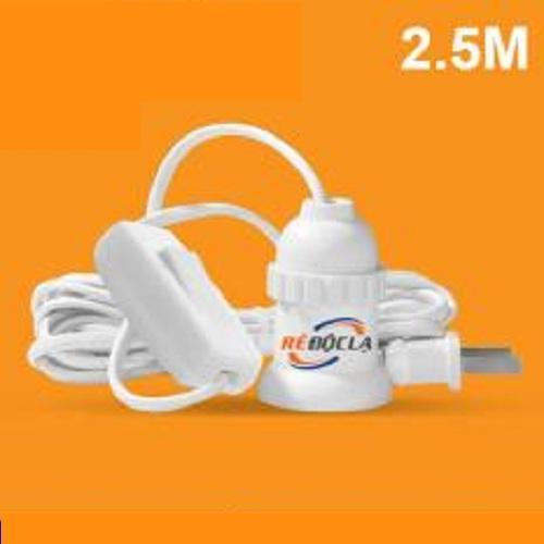 [HCM]Dây đuôi đèn liền công tắc 2.5m (trắng)