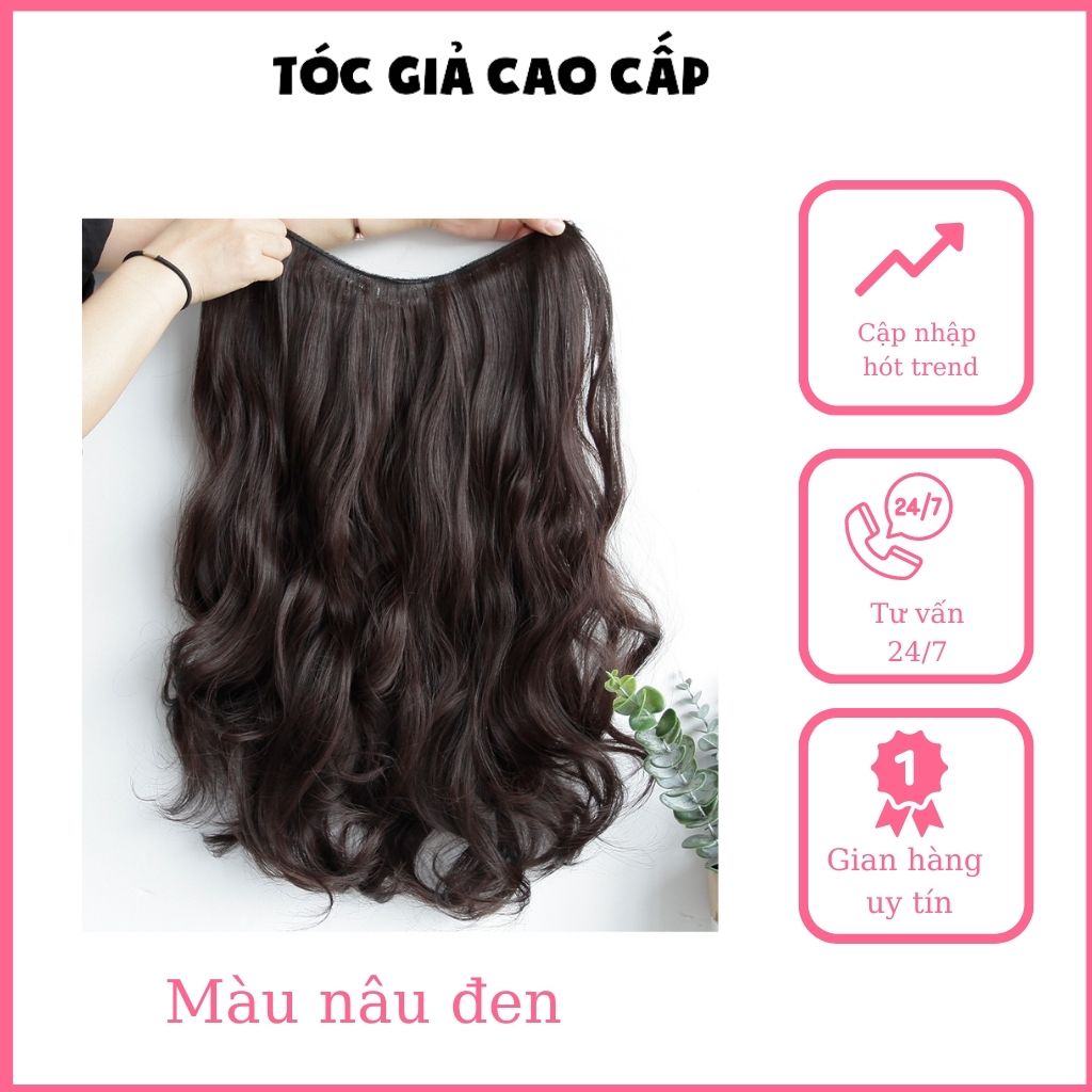 Tóc giả nữ đẹp ❤️FREESHIP❤️ Tóc giả kẹp 6 phím v45