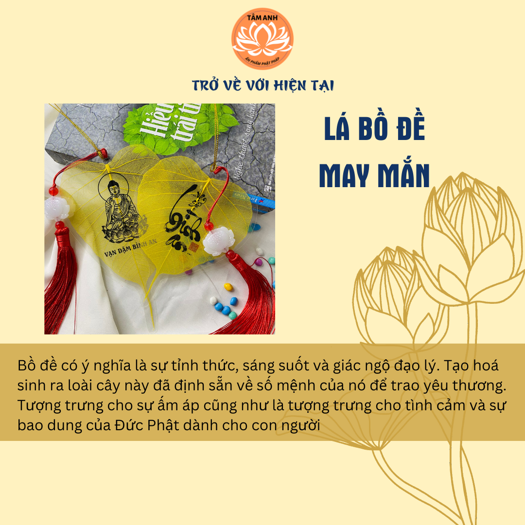Lá bồ đề thư pháp cầu bình an may mắn nhiều mẫu