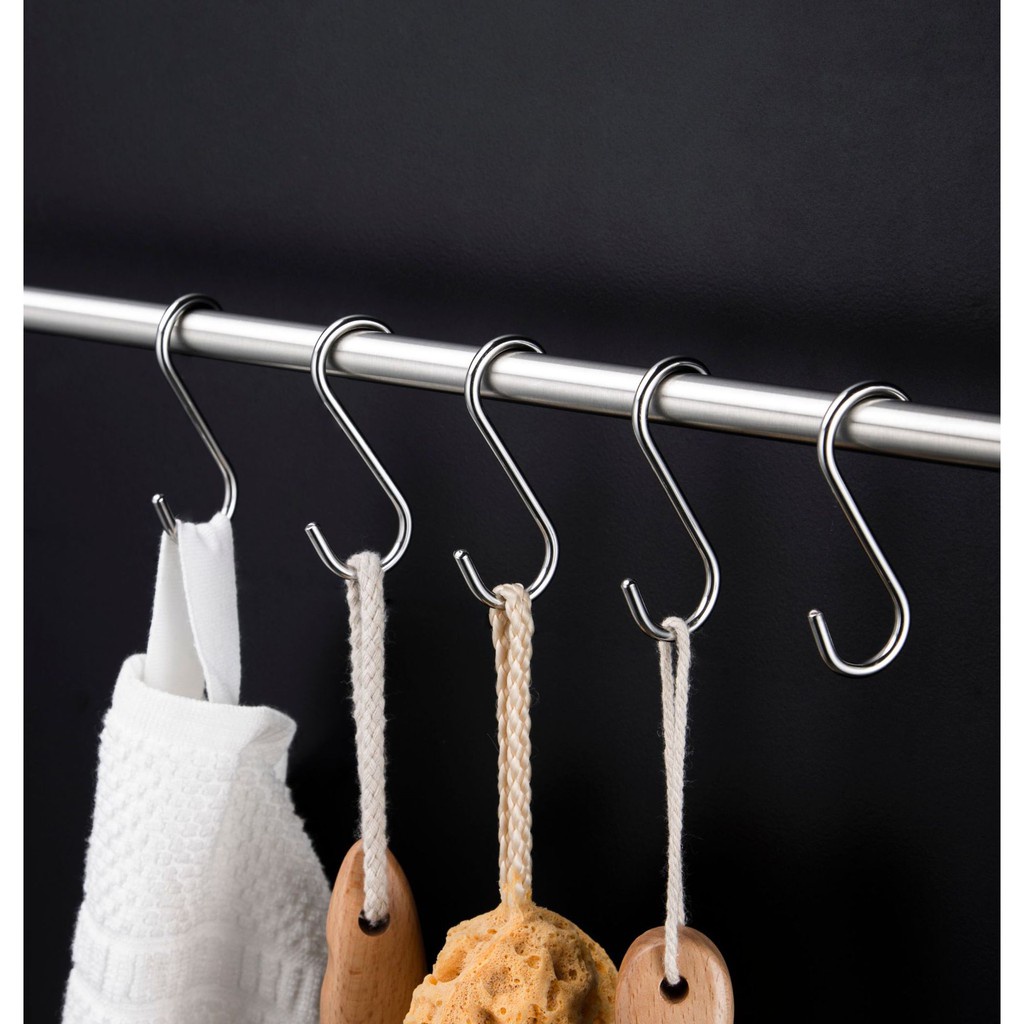 Móc Chữ S Móc Treo Đồ Đa Năng Loại Xịn Đầu Bo Tròn, Inox Siêu Bền