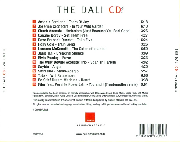 Bộ 6 đĩa CD nhạc The Dali vol 1- vol 6