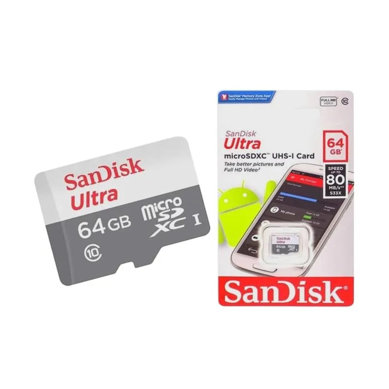 Thẻ nhớ microsd sandisk 16gb / 32gb / 64gb 80mb/s 533x ultra uhs-i - dùng cho camera ip, máy ảnh