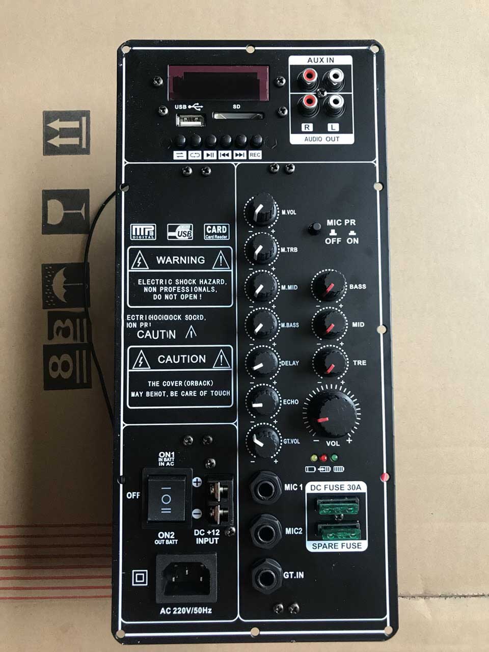 Mạch loa kéo GD15 - Bass 3 tấc 4 tấc 600w Bluetooth kích thước 14.5cm x 31.5cm