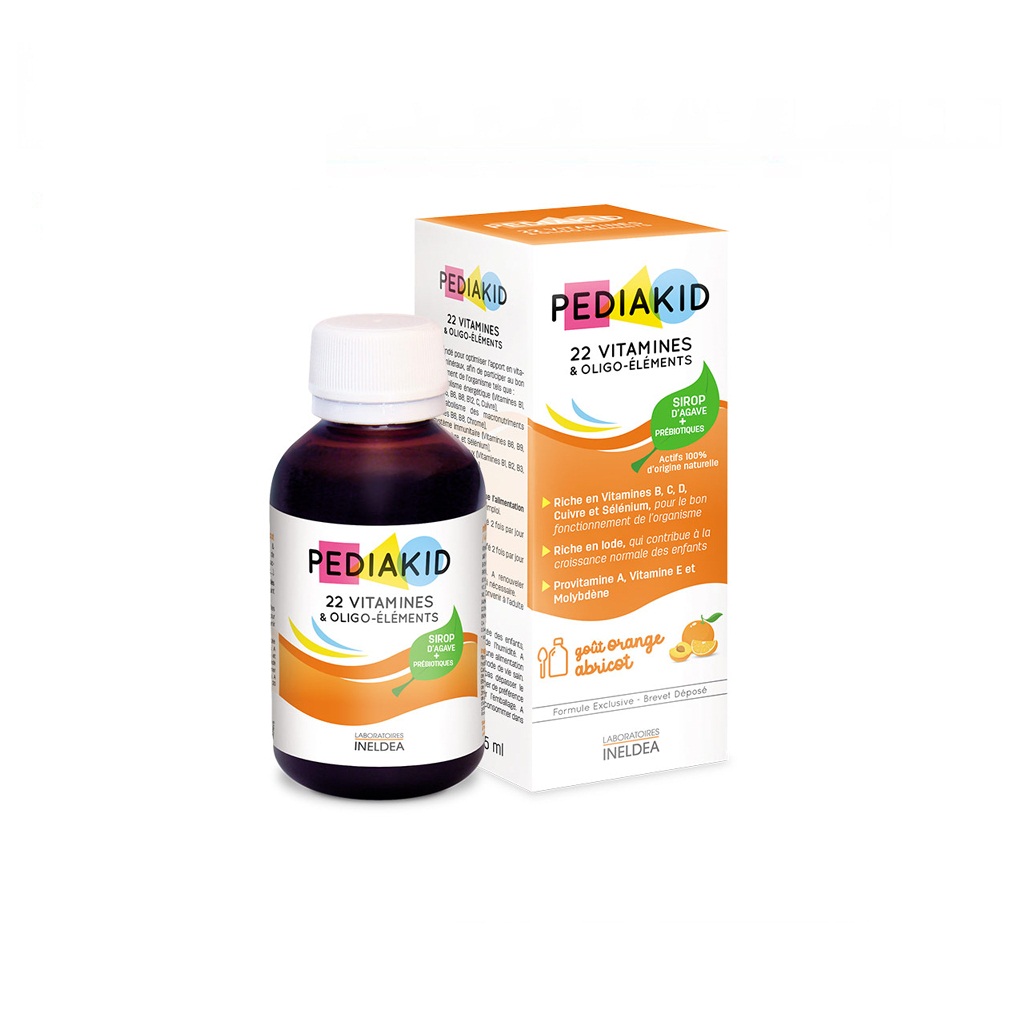 [Mẫu Mới Lọ Thủy Tinh] Pediakid 22 vitamin , Imuno Fort , Transitdoux - Hàng nội địa