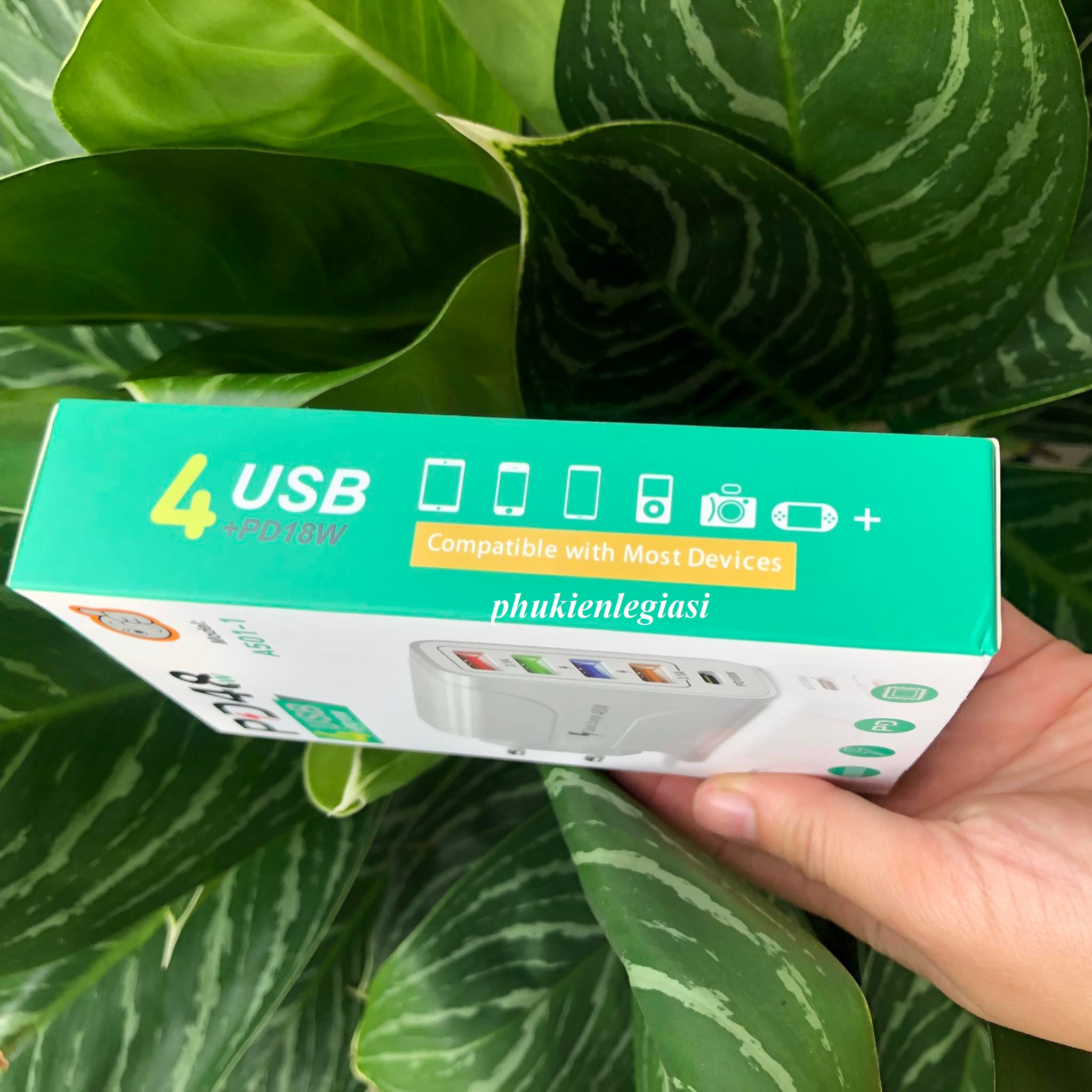 XÃ HÀNG THANH LÝ Cốc sạc Quick Charge 3.0 4 cổng usb