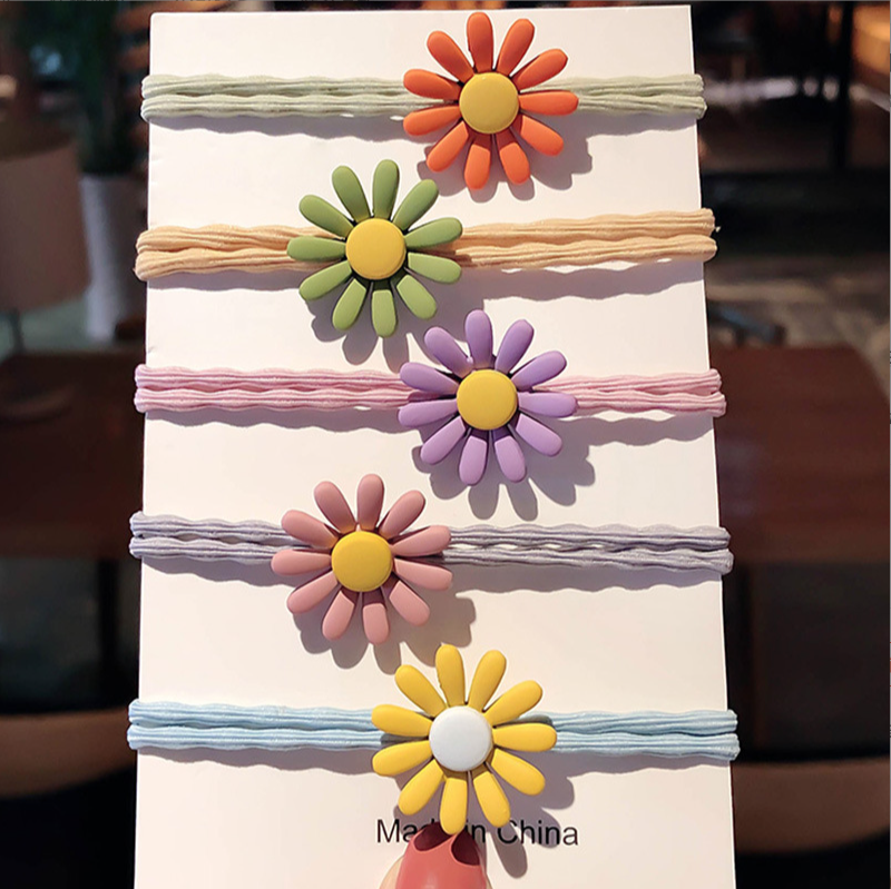 COMBO 10 DÂY CỘT TÓC HOA CÚC DAISY ( màu ngẫu nhiên )