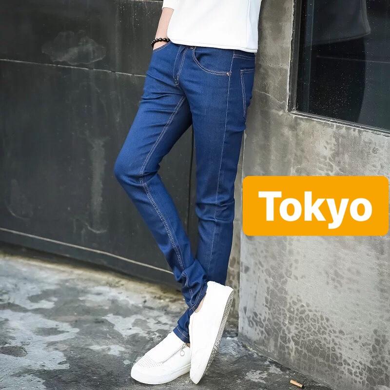 QUẦN JEAN NAM XANH CHẤT BÒ ĐẬM TRƠN HOT BOY TOKY-05 CAO CẤP - TOKYO FASHION