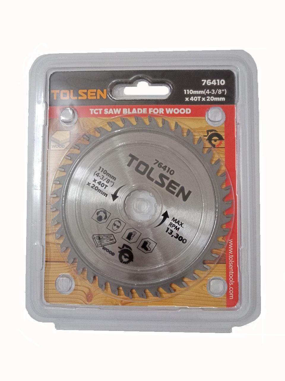 ĐĨA CẮT GỖ TOLSEN 76410- 110mm*40T*20mm