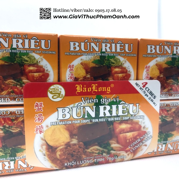 Viên GIA VỊ BÚN RIÊU Bảo Long (Hộp/Set/Lốc/Thùng liên hệ)