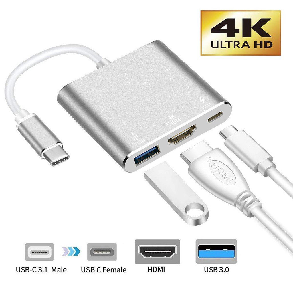 [HCM]Cáp Chuyển Type-C ra USB 3.0/HDMI/Type-C. CÁP CHUYỂN TYPE-C RA (USB 3.0, HDMI, TYPE-C) TY04. SkynetComputer