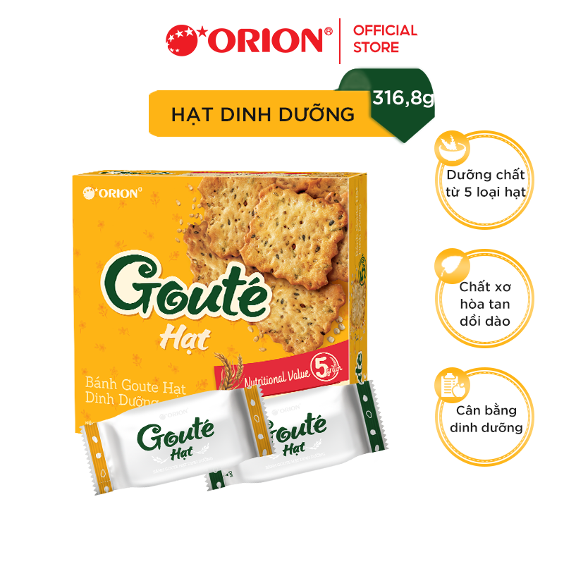 Hộp bánh Orion Goute Hạt dinh dưỡng 316,8G