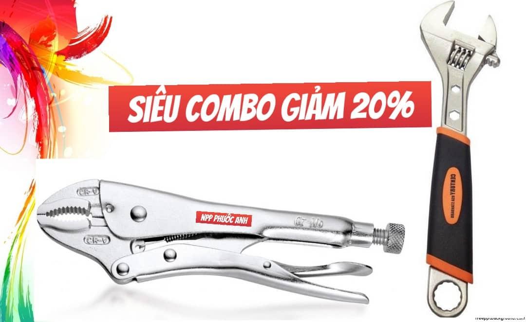 Siêu combo kiềm bấm chết 10'' + mỏ lếch 10'' loại lớn giảm giá 20%