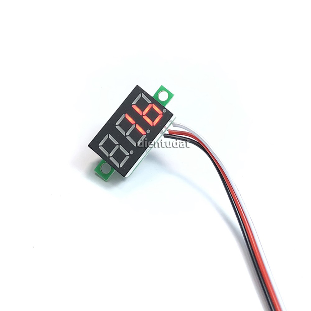 Đồng Hồ Vôn kế 3 dây 0~30V - 0.36inch - Red