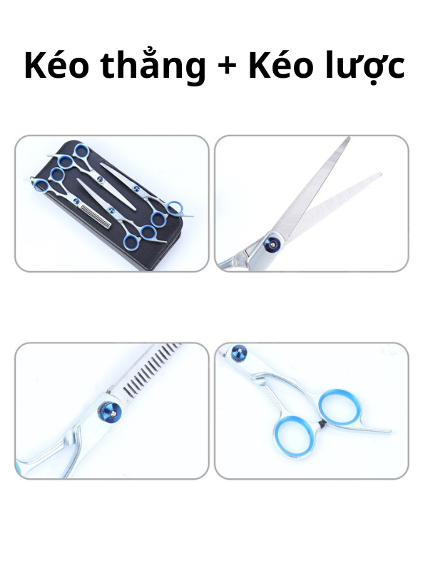 Bộ kéo cắt tỉa lông cho chó mèo (Bộ 3 kéo)