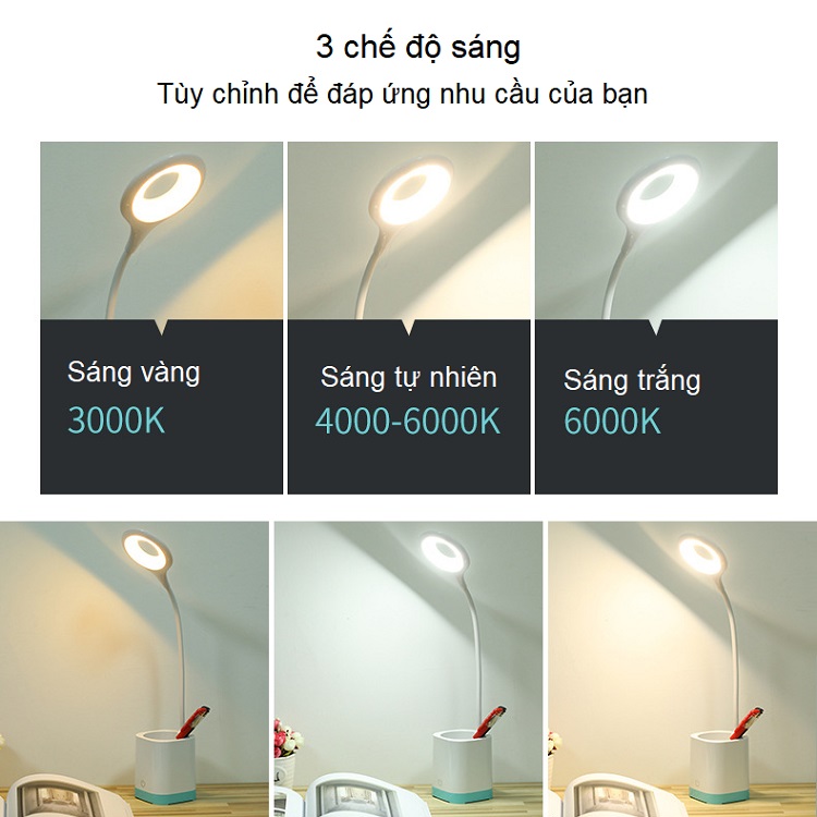 Đèn Led Bể Bàn Cắm USB WS-8002 ( ĐÈN BÀN HỌC, ĐỌC SÁCH, DÙNG MÁY TÍNH ĐÊM )