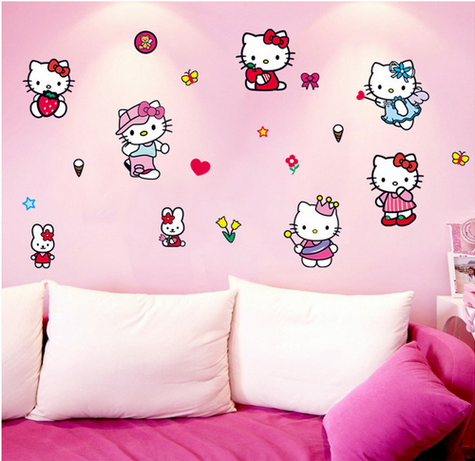 Decal dán tường kitty 4