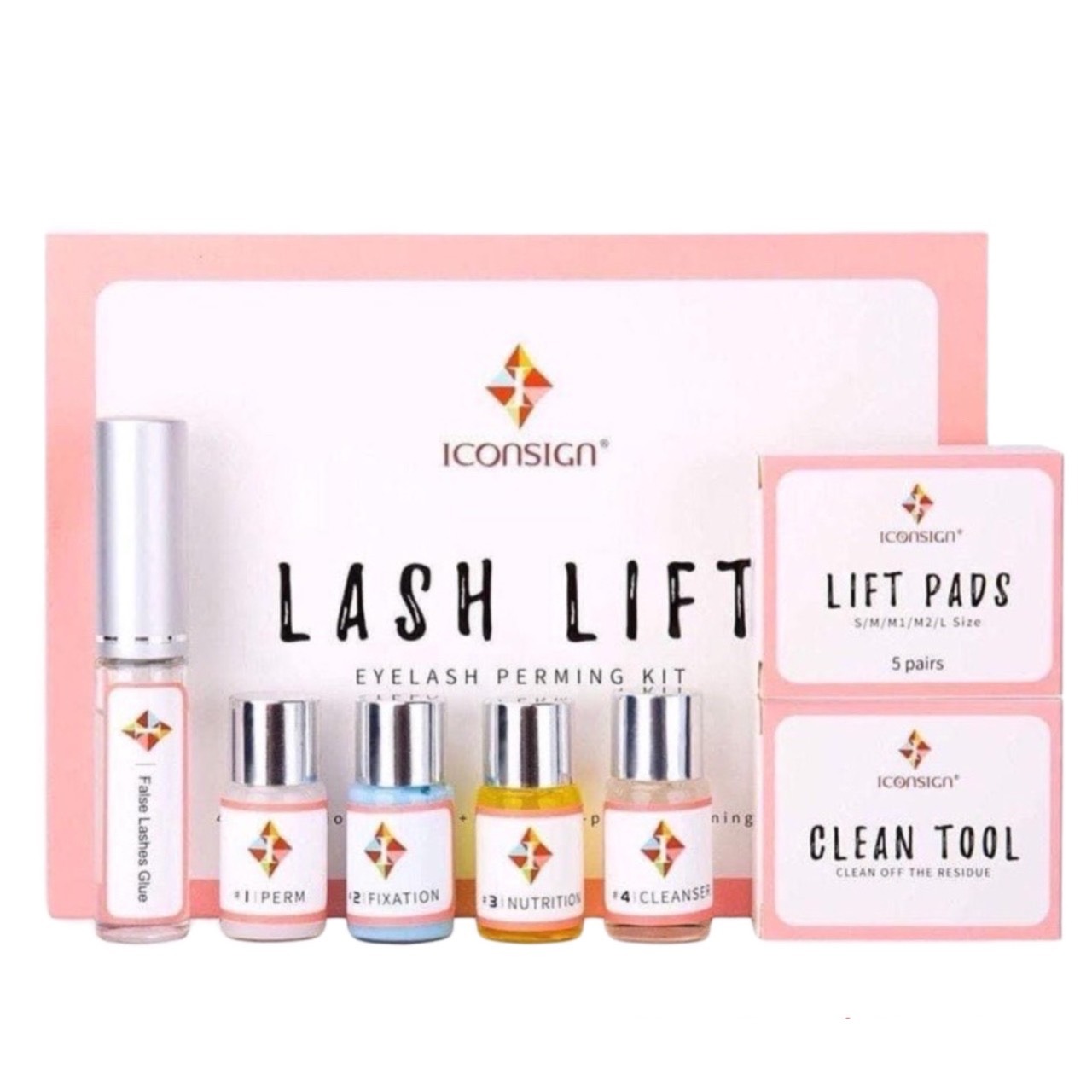 Tách lẻ lọ số 1, 2, 3, 4 của bộ uốn mi (dụng cụ nối mi)