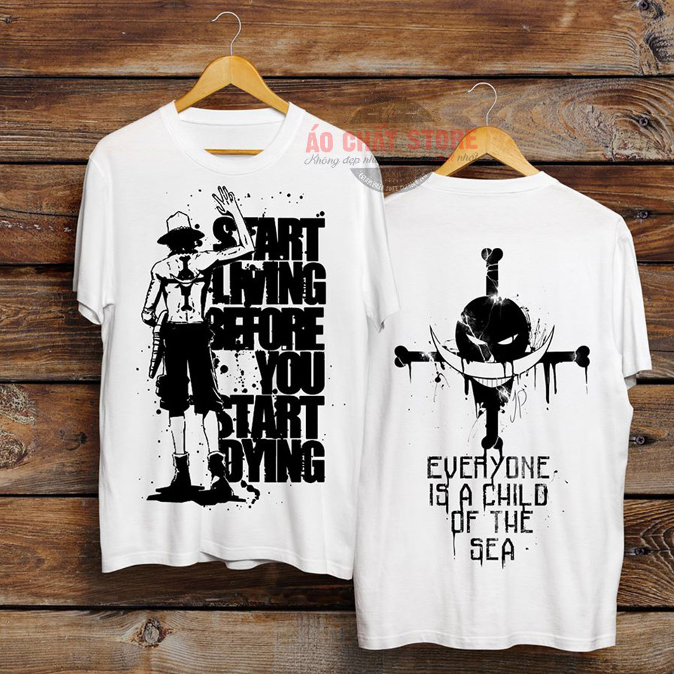 [HCM]Áo ACE HỎA QUYỀN Siêu Ngầu - Áo Phông One Piece ACE A CHILD OF SEA Tshirt OP119 ( hình .t.h.ậ.t.)