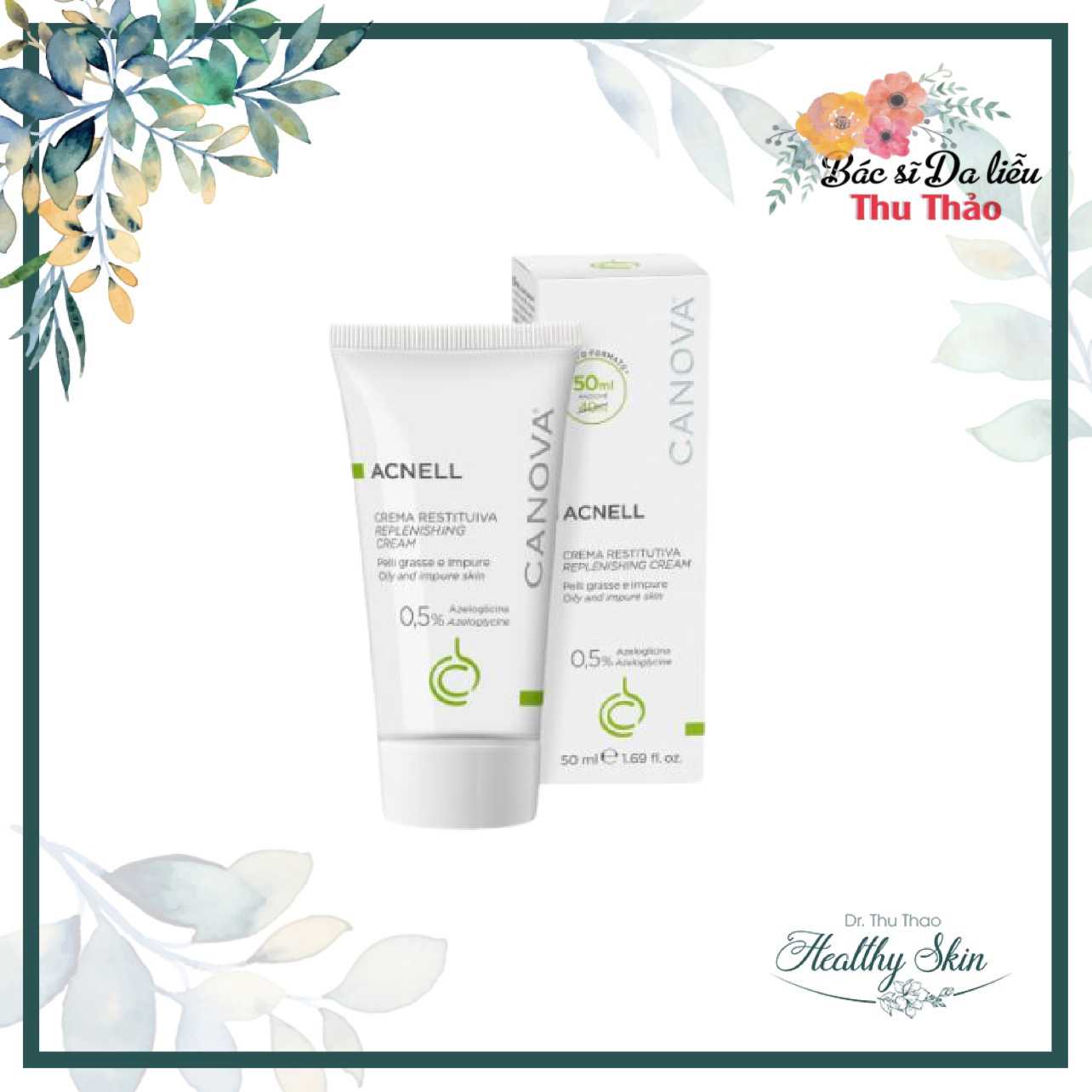 Kem dưỡng ẩm canova acnell replenishing cream ban ngày - ban đêm