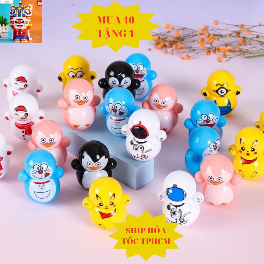 Lật đật mini, Đồ chơi lật đật mini hình thú cute dễ thương cho bé giải trí