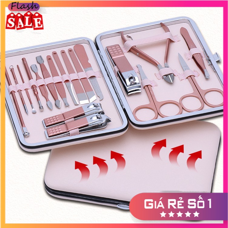 Bộ kìm bấm móng tay 18 món loại to đẹp kèm bao da đựng sang trọng. Bấm móng tay xiamy 3DM Nail Care Cao Cấp Tiện Dụng 18 món. Bộ Dụng Cụ Và Phụ Kiện Làm Móng