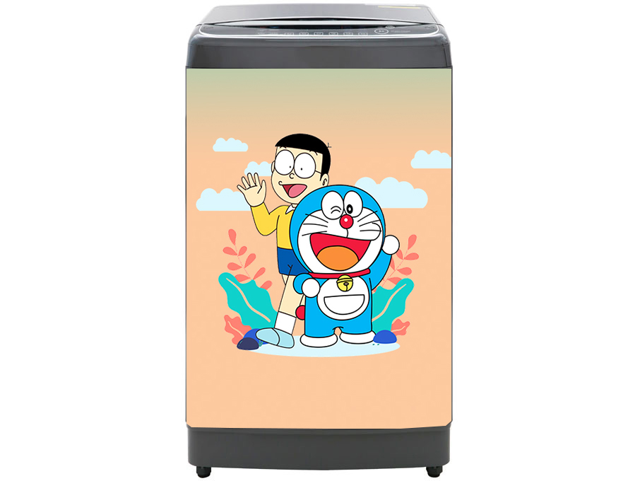 [HCM]Decal dán máy giặt mẫu Doraemon 07