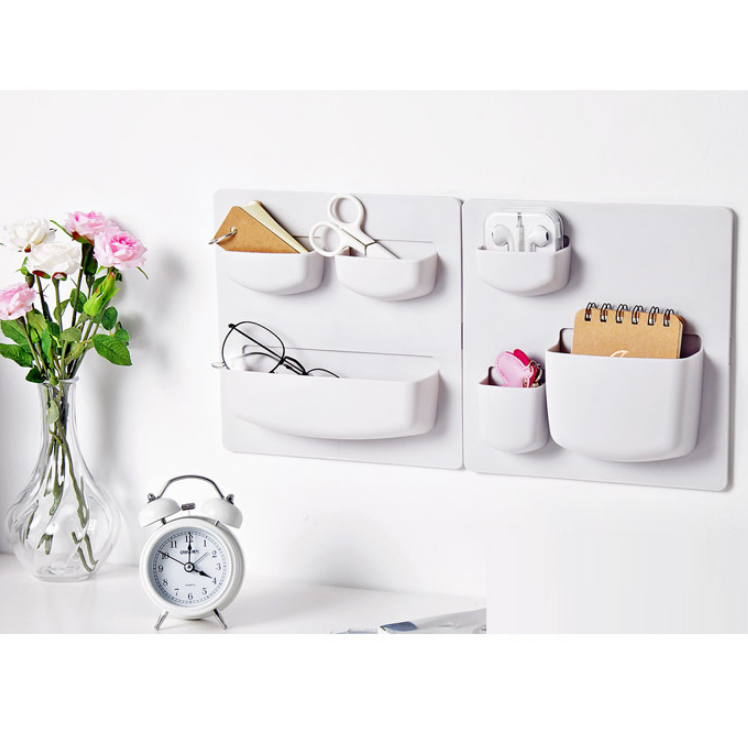 Kệ nhựa 3 ngăn dán tường tiết kiệm diện tích, kệ để đồ đa năng dán tường nhà tắm, nhà bếp siêu tiện lợi - giao màu ngẫu nhiên