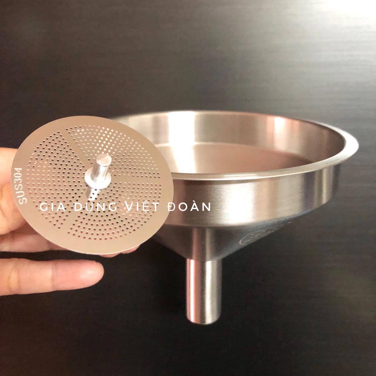 Phễu Quặng INOX 304 có lưới lọc CAO CẤP. Dụng cụ nhà bếp thiết yếu, kiếu dáng BAO ĐẸP hiện đại. Phù hợp Gia đình Nhà hàng BAR CHUYÊN NGHIỆP - Nhiều Size
